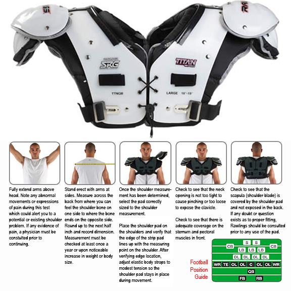 Rawlings Titan Pro TTNQB Football Shoulder Pads | Epic Sports