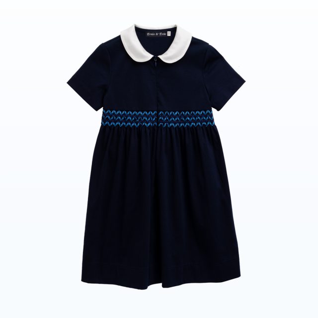 シャーリングワンピース｜ネイビー｜Ernie&Essie アーニー＆エッシー