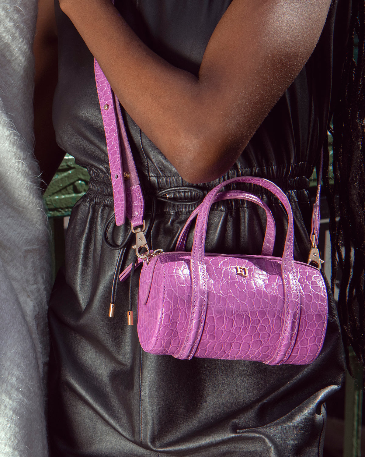 Mini Duffel | Mini Leather Bag| Crossbody | Eric Javits