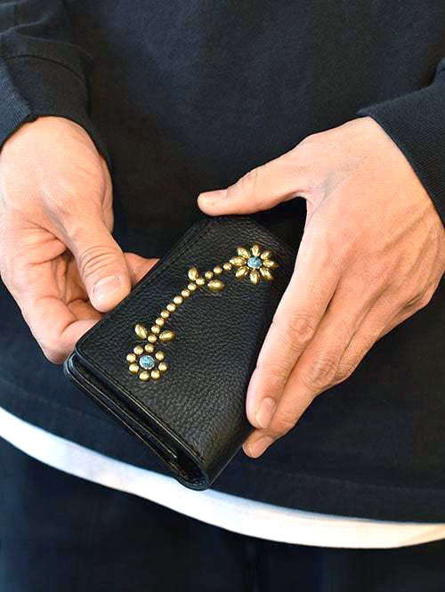 CROSSED ARROWS アリゾナレザー スタッズ トラッカーウォレット （M