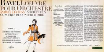 ETERNA TRADING / A.クリュイタンス指揮パリ音楽院o. / ラヴェル