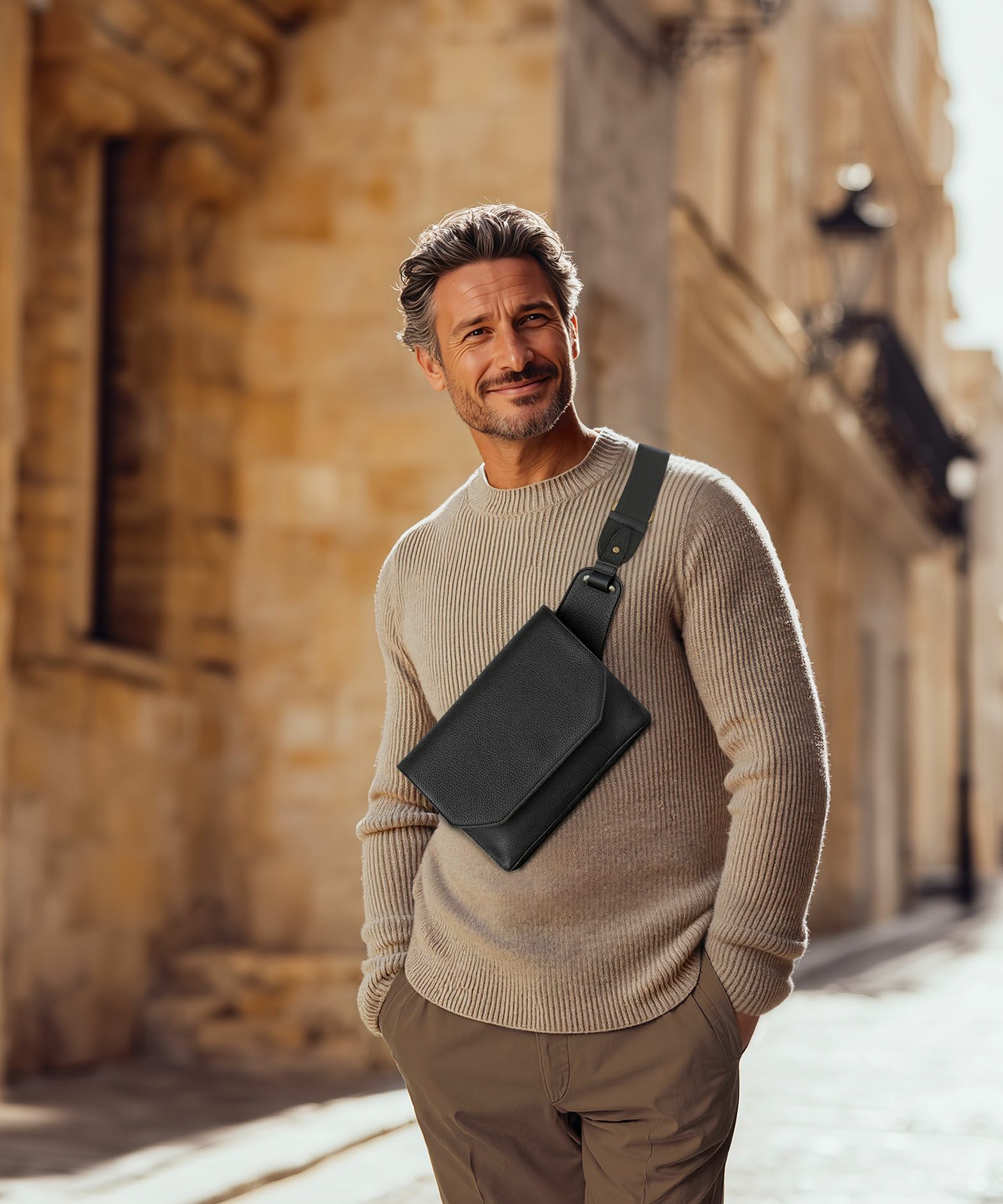 シュリンク ボディバッグ《Liberty》 - Black - | ETiAM