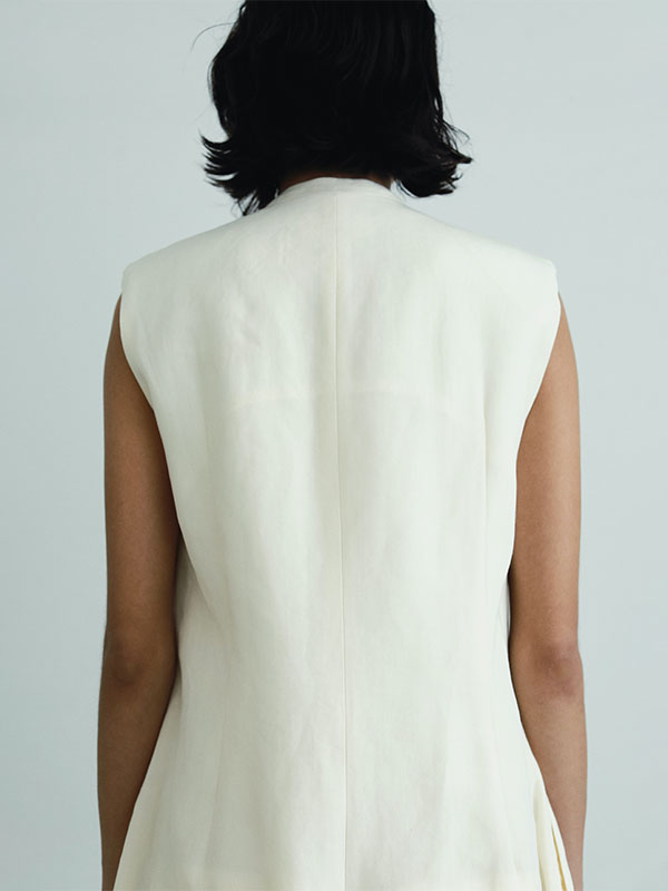 SANTEスリーブレスカーヴィーオールインワン(S OFF WHITE): ワンピース