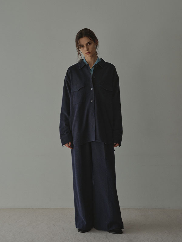 ウールツイルセミワイドパンツ(S BEIGE): ボトムス │ ETRE TOKYO