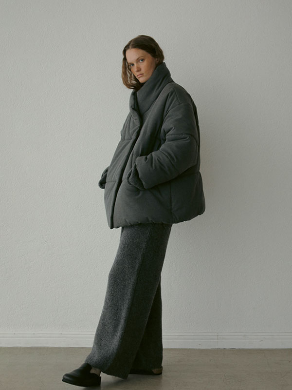 ストールカラーパディングコート(S GREY): アウター │ ETRE TOKYO