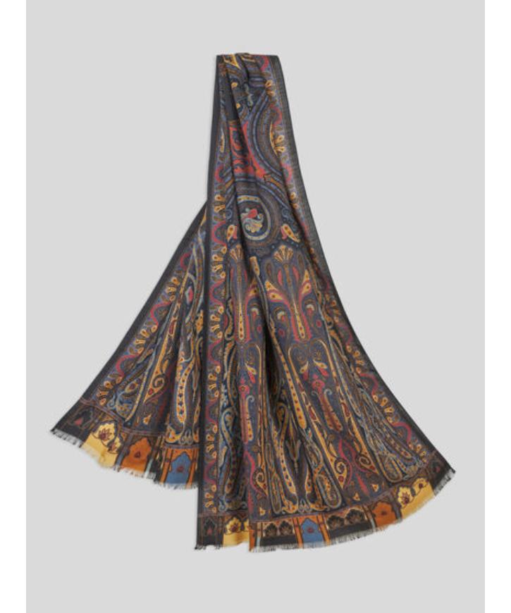 ETRO/エトロ_Women通販 | プリント柄ウール&シルクスカーフ【送料無料