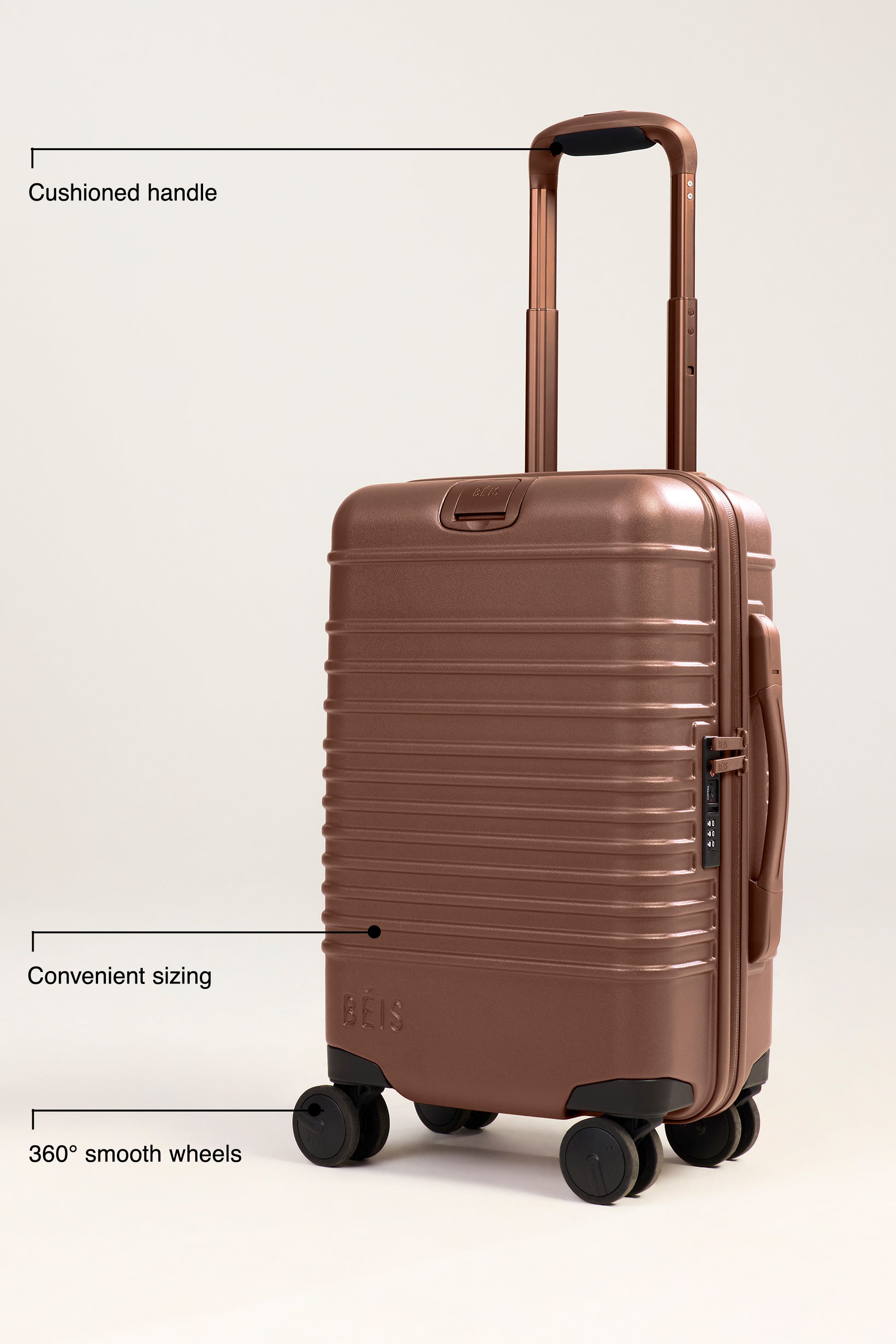 BÉIS 'The Small Carry-On Roller' in Maple - Brown Small Carry-On