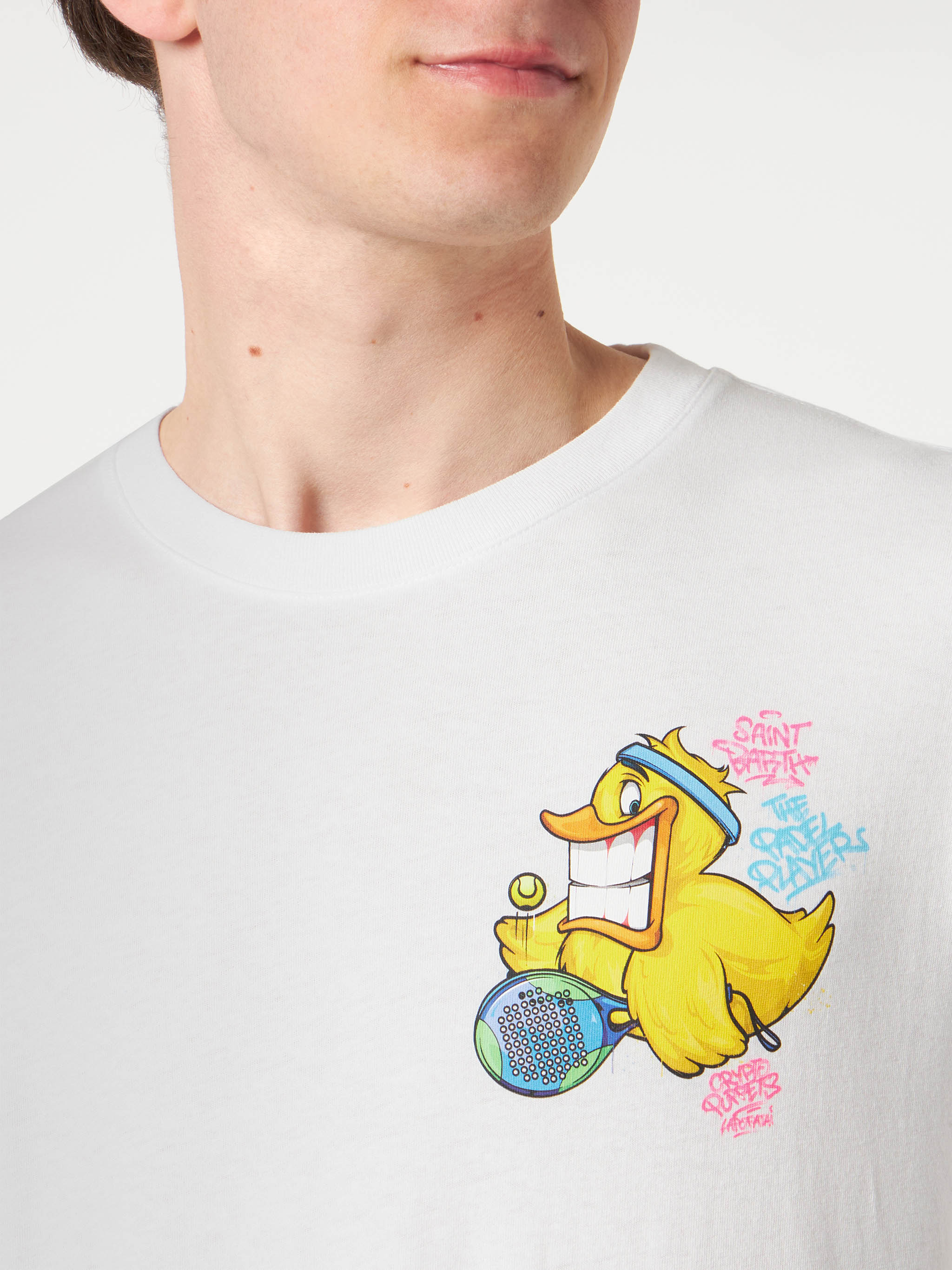 Man t-shirt with Crypto duck print | CRYPTO PUPPETS® SPECIAL