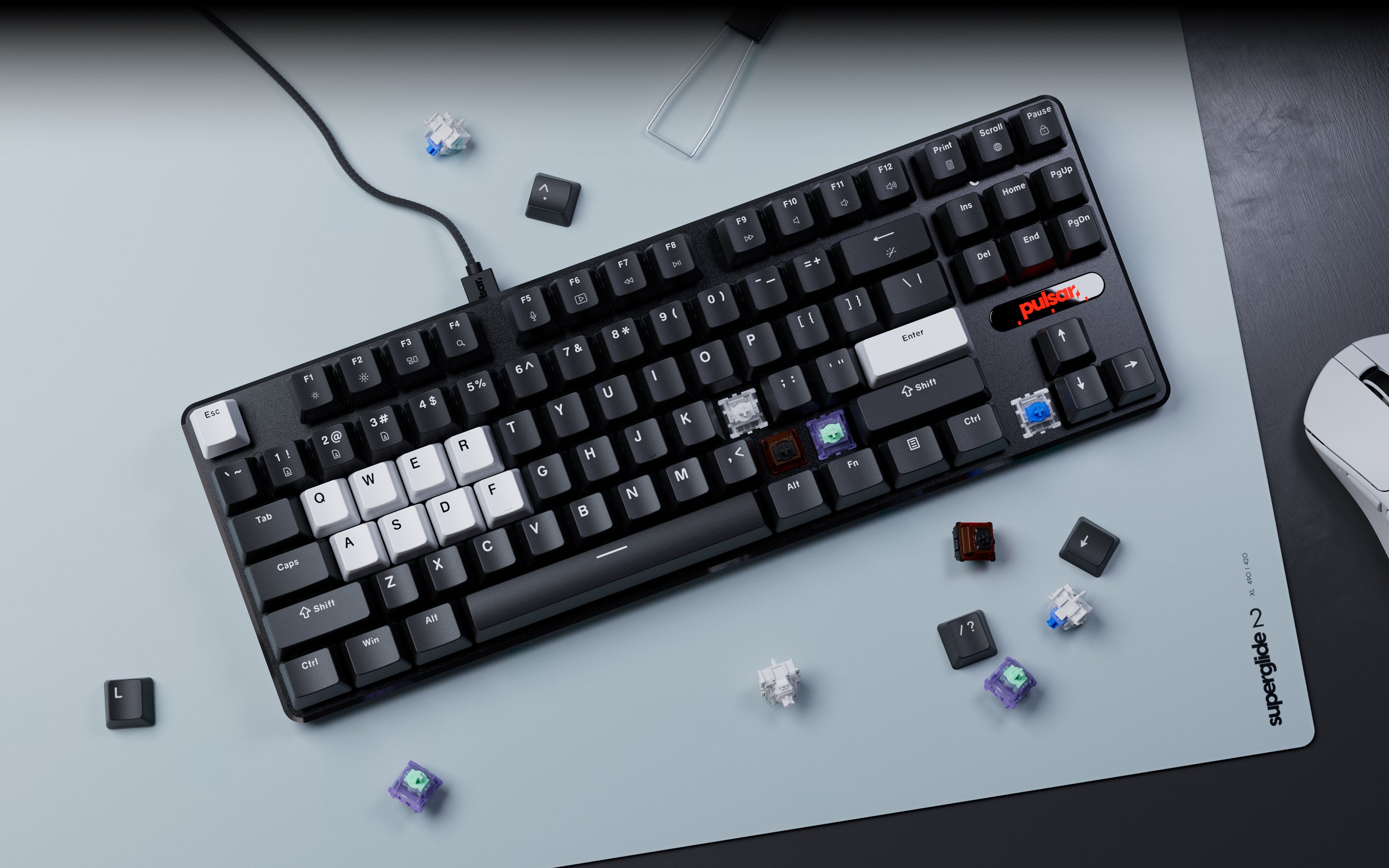 ANSI] PCMK 2HE TKL Black Mechanical Gaming Keyboard – Pulsar