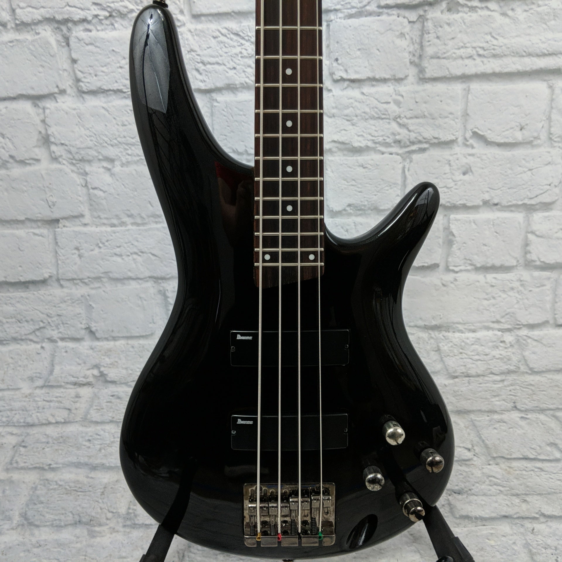 Ibanez SDGR SR300 4 String Bass Guitar Metallic Black - Evolution