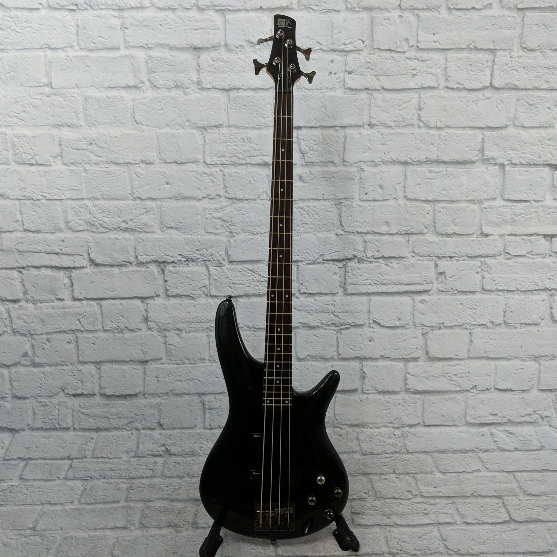 Ibanez SDGR SR300 4 String Bass Guitar Metallic Black - Evolution