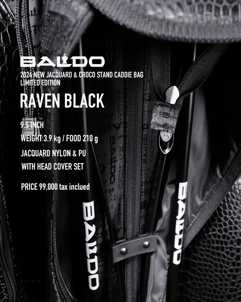 2024 NEW JACQUARD & CROCO STAND CADDIE BAG LIMITED EDTION | BALDO