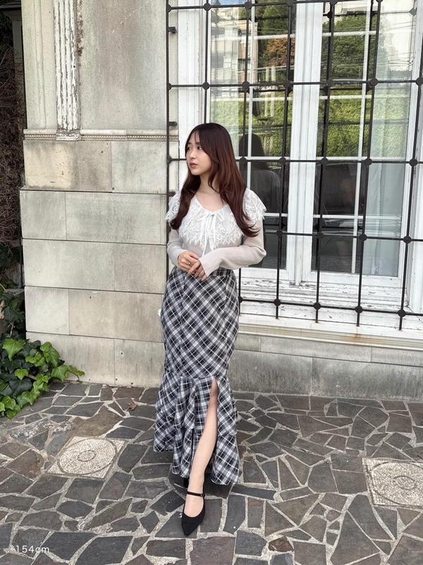 ダブルフリルマーメイドスカート｜evelyn（エブリン）公式通販サイト