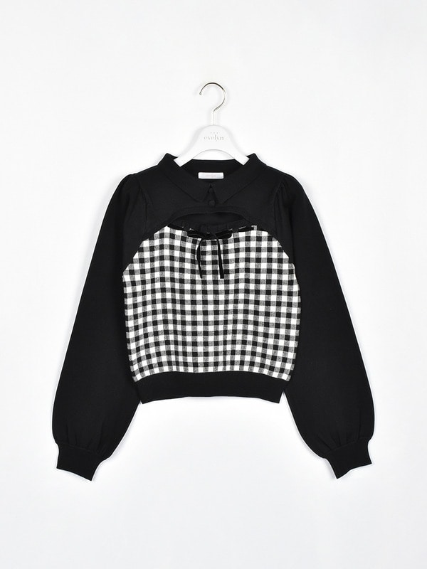 チェック襟ニット｜evelyn（エブリン）公式通販サイト