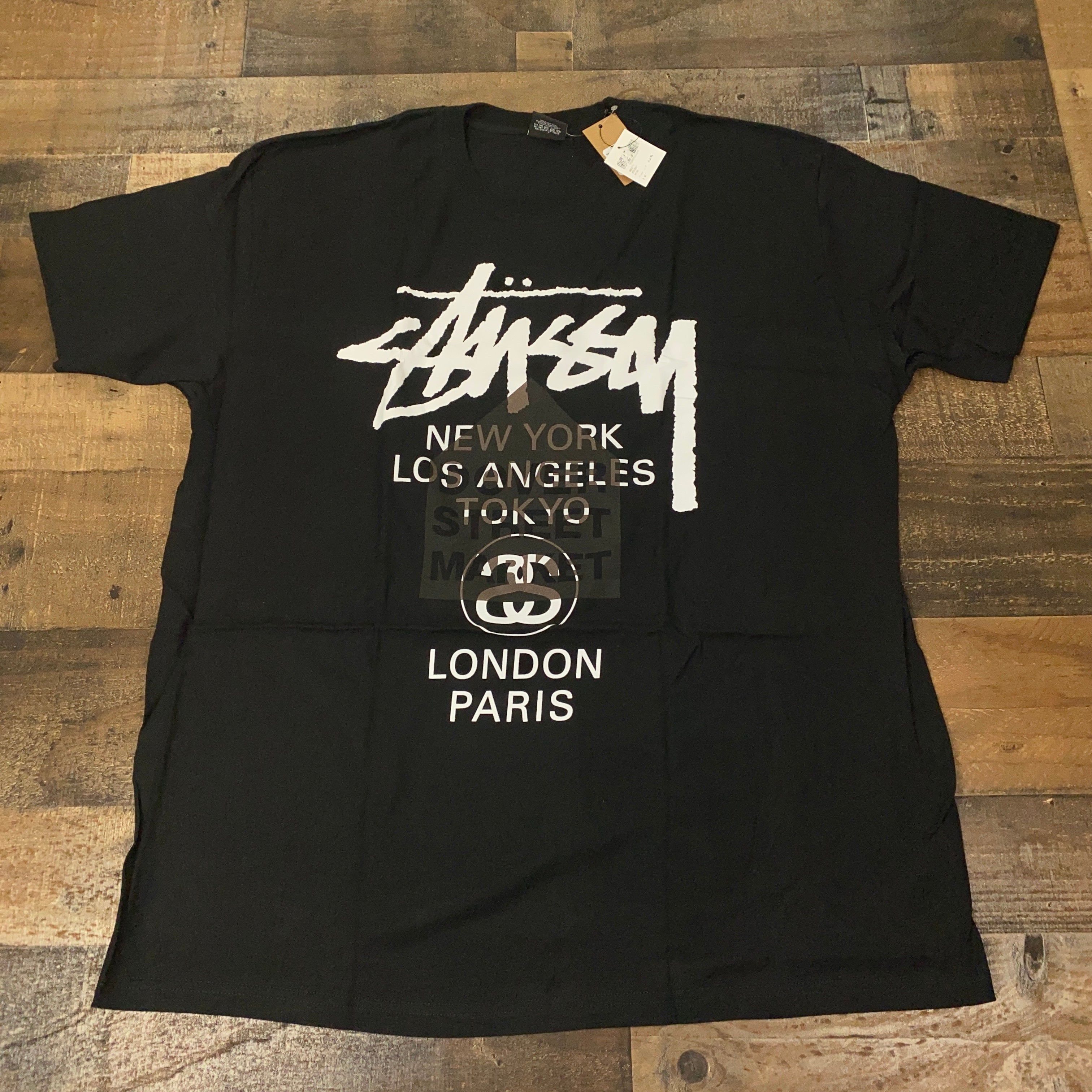 Stussy X Dover Street Market DSM World Tour Tee Shirt Mens