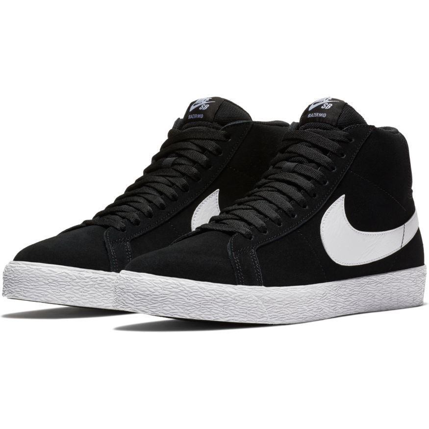 Nike SB Blazer Mid Skate Shoe - Black/White-White-White