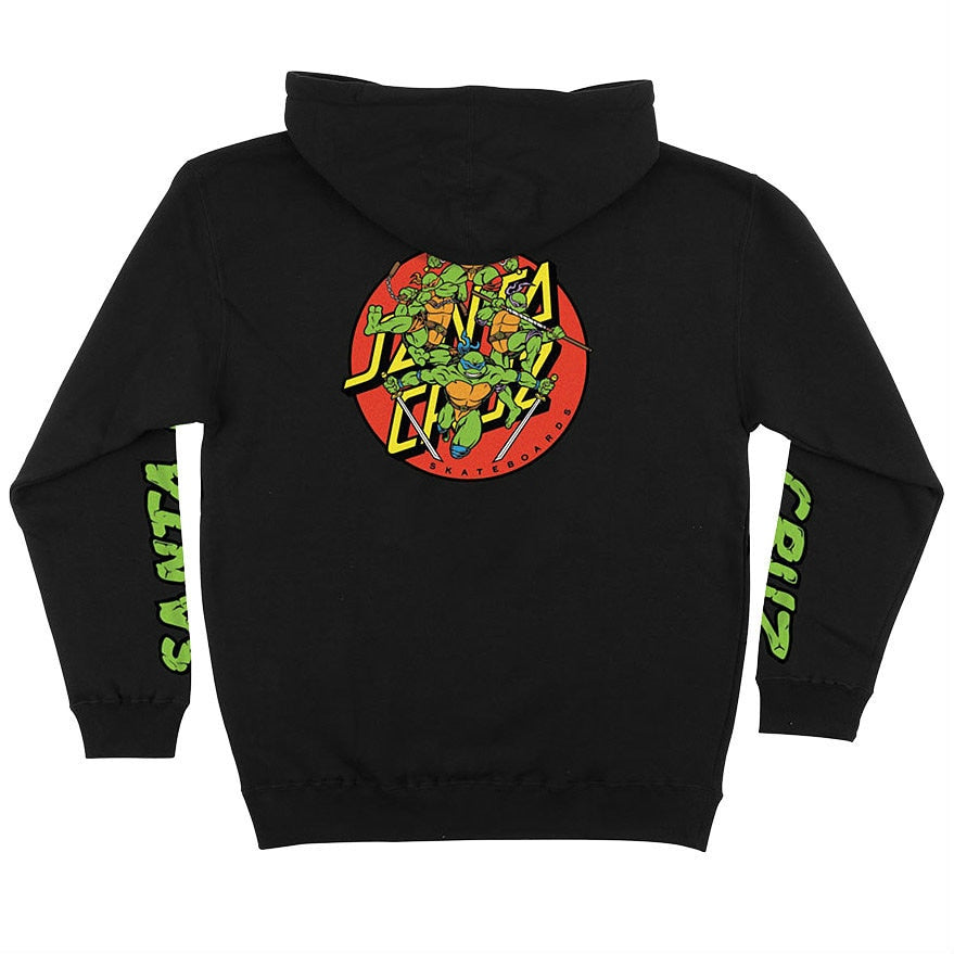 Santa Cruz x TMNT Turtle Power Pullover Hoodie - Black