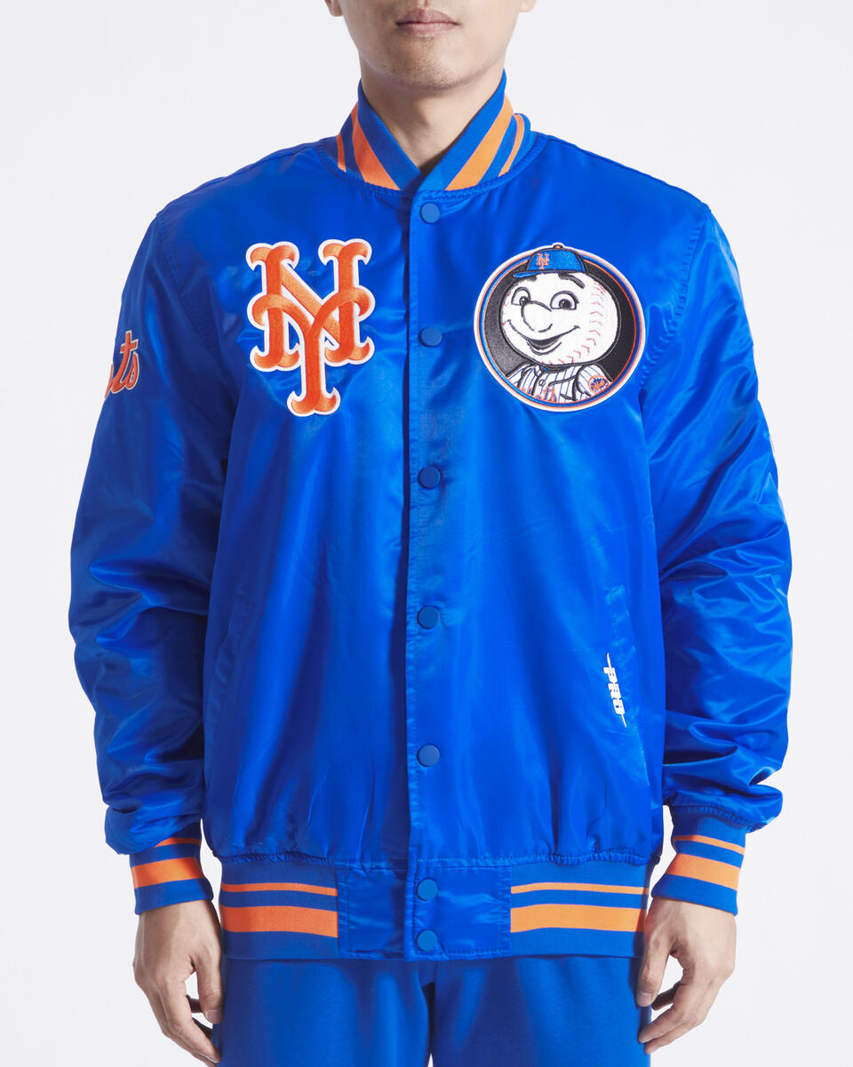 Royal Blue New York Mets Pro Standard Logo Mascot Satin Jacket