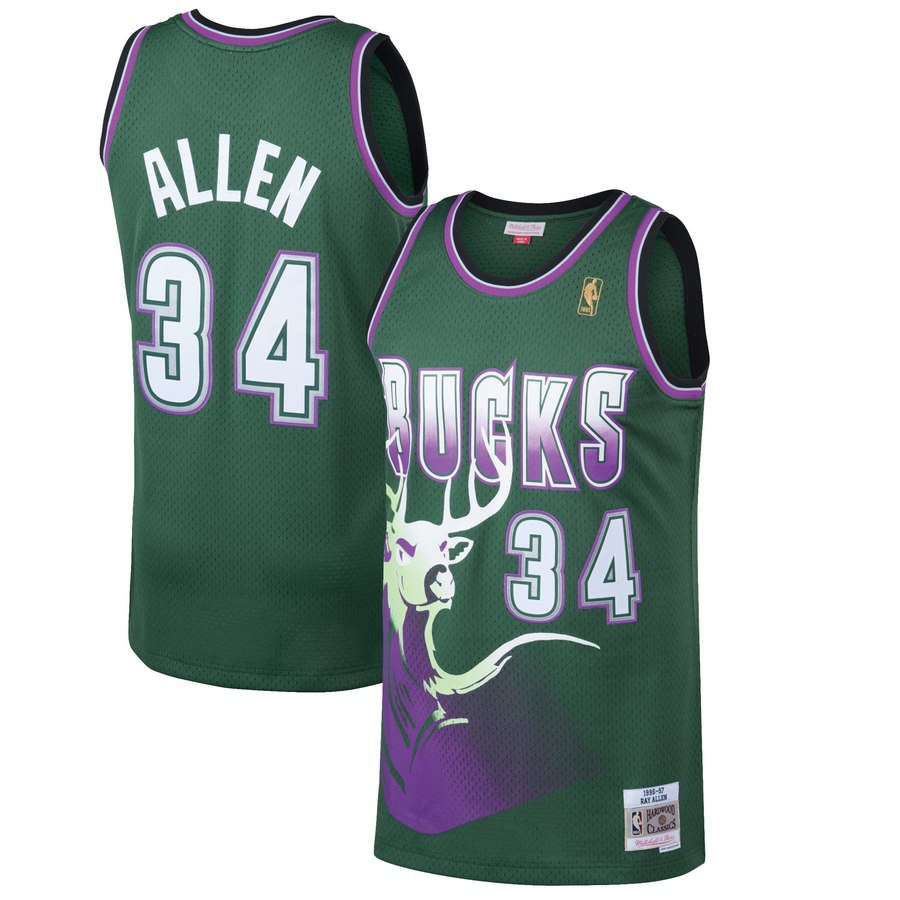 Milwaukee Bucks 1996-97 Ray Allen Mitchell & Ness – Exclusive