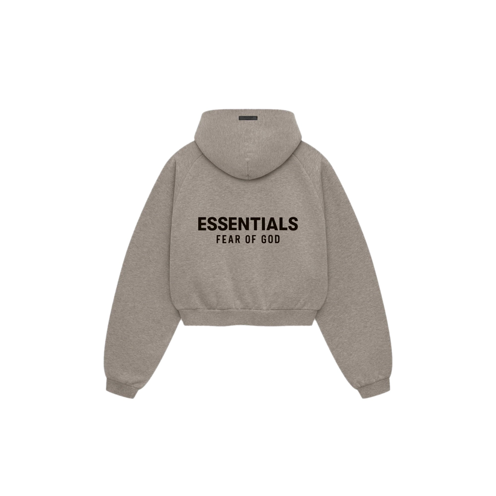 Fear of God Essentials Womens Fleece Cropped Hoodie – Extra Butter