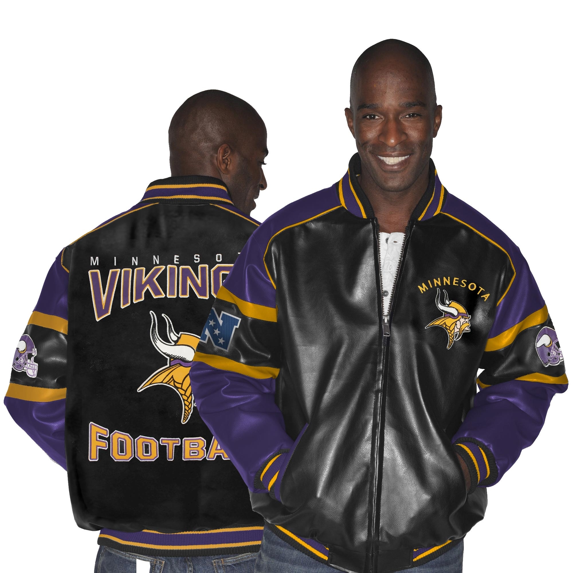 G-III Minnesota Vikings Historic Logo Faux-Leather Jacket