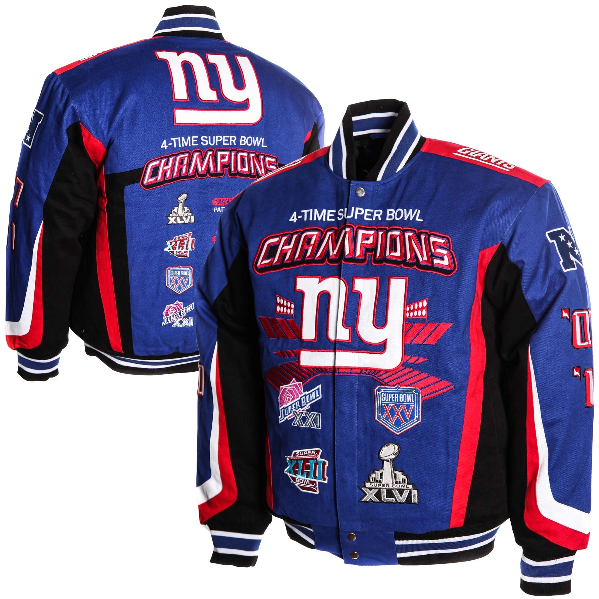 New York Giants 4X Super Bowl Champions Commemorative Twill Full