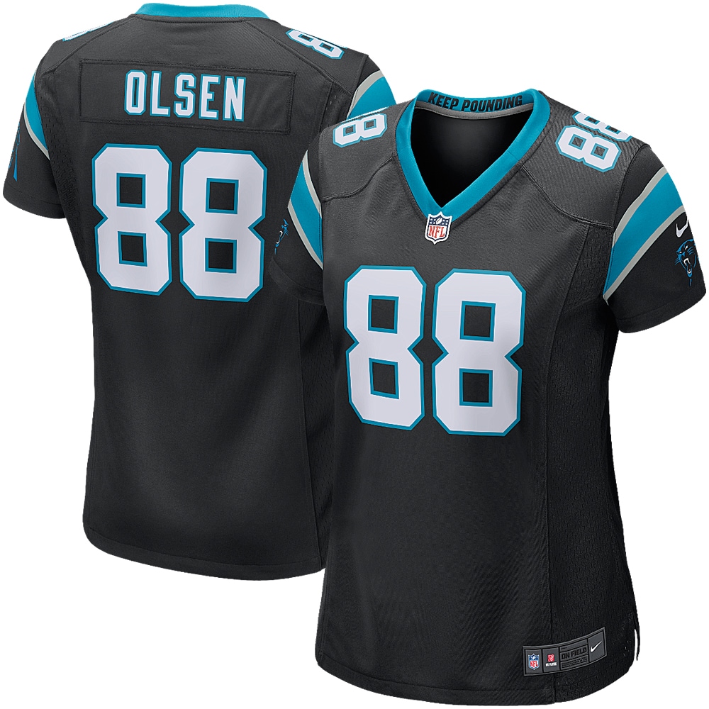 Women's Nike Greg Olsen Black Carolina Panthers Game Jersey