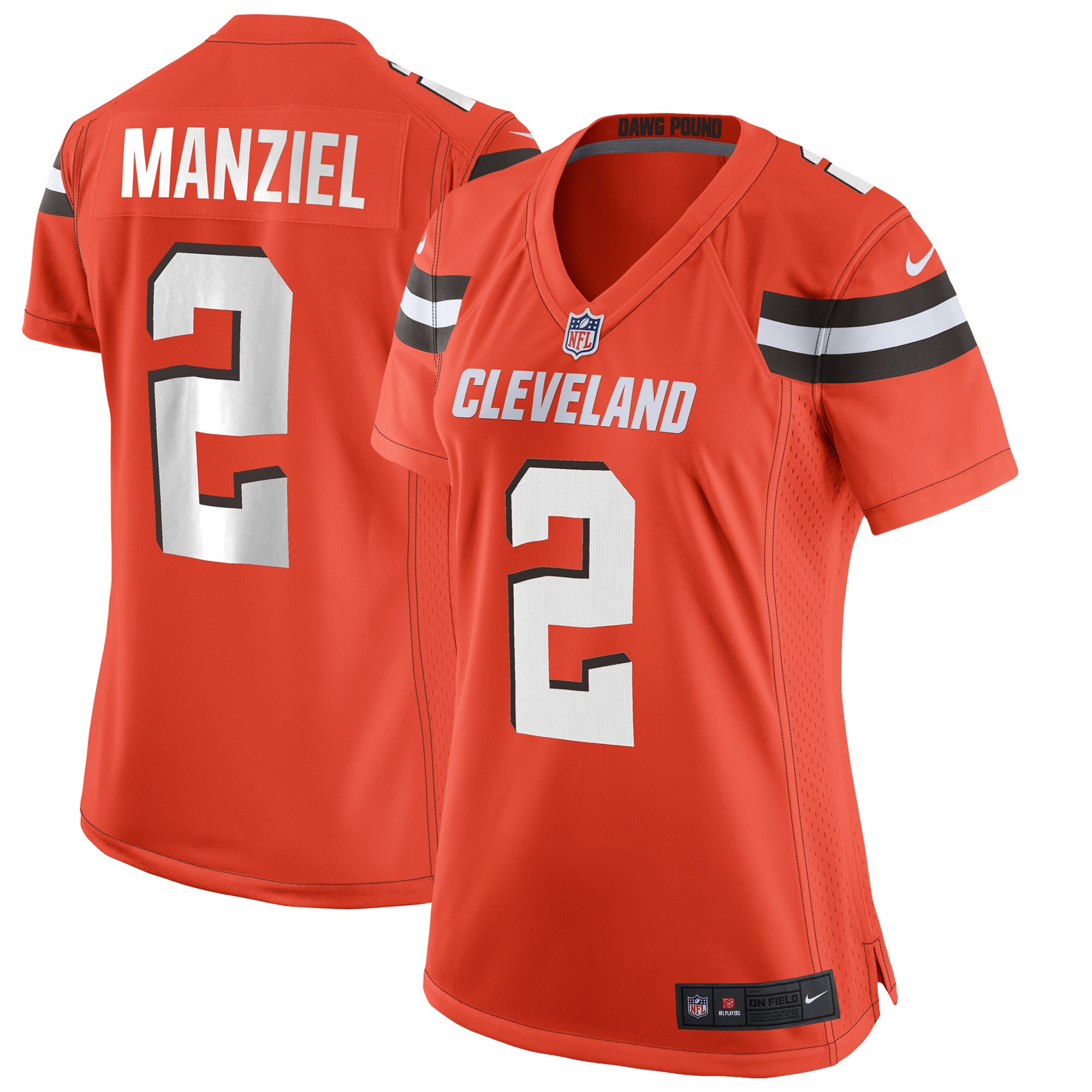 Johnny Manziel Cleveland Browns Nike Women's Game Jersey - Orange