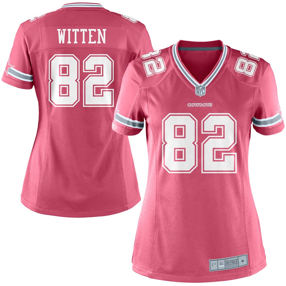 Women's Dallas Cowboys Jason Witten Pink Nike Game Jersey