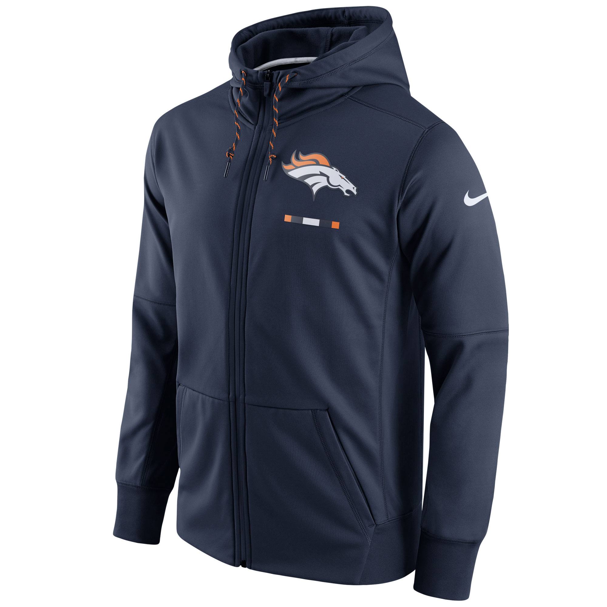 Men's Nike Navy Denver Broncos Sideline Logo Performance Full-Zip
