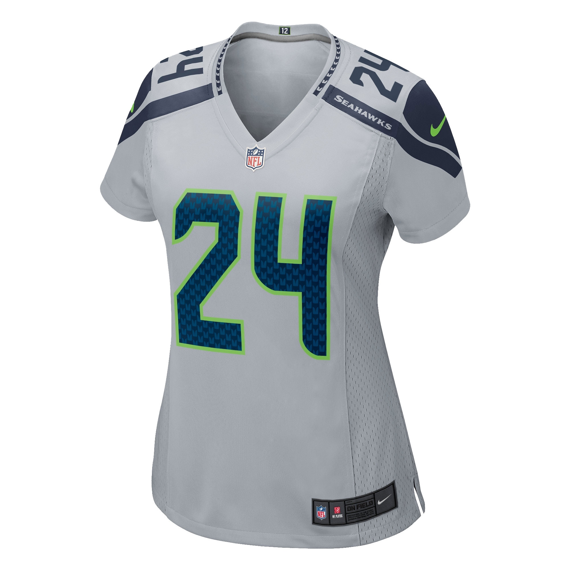 Women's Seattle Seahawks Marshawn Lynch Nike Gray Game Jersey