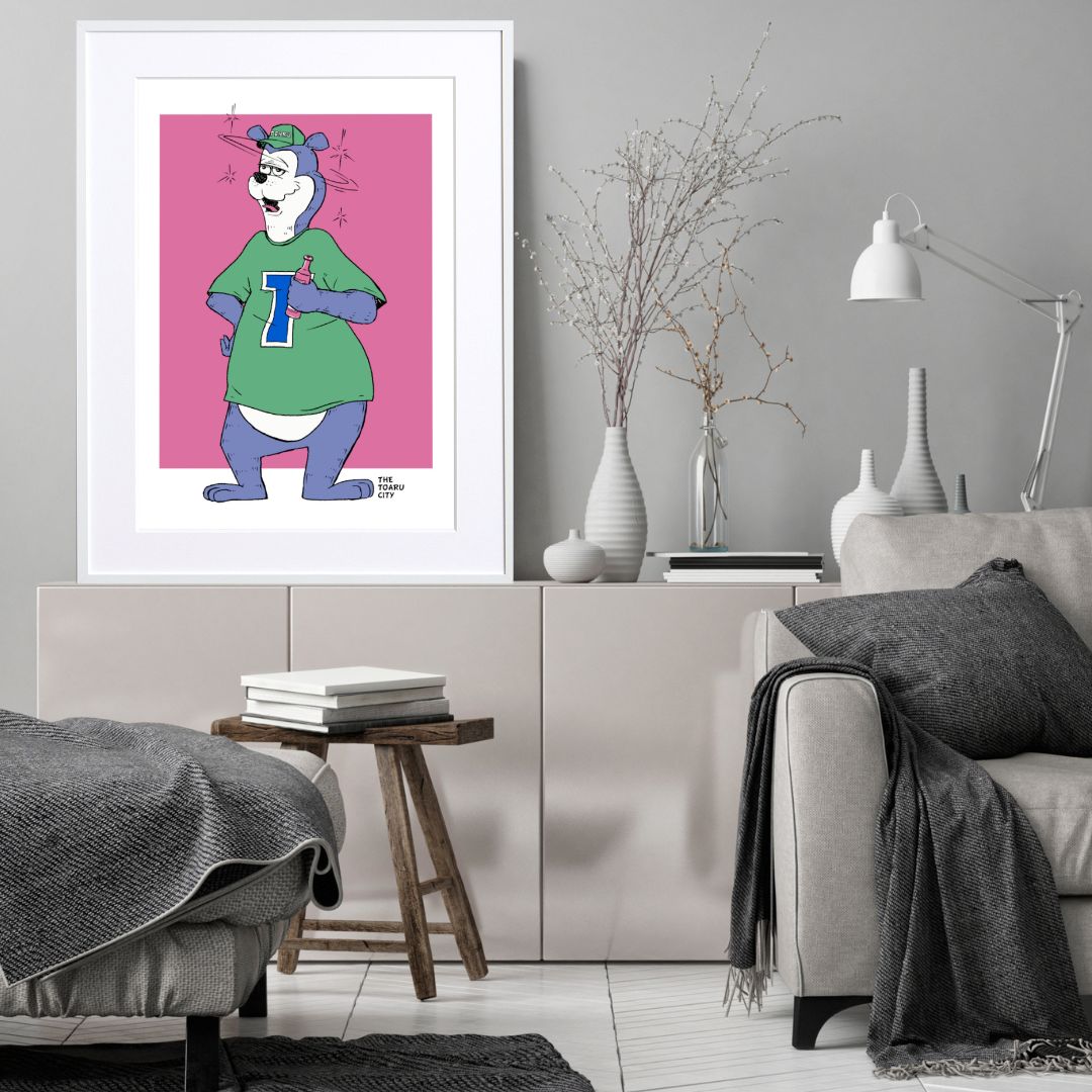 ユルさ満点のアメリカンポップなアートポスター「酔っ払いクマさん