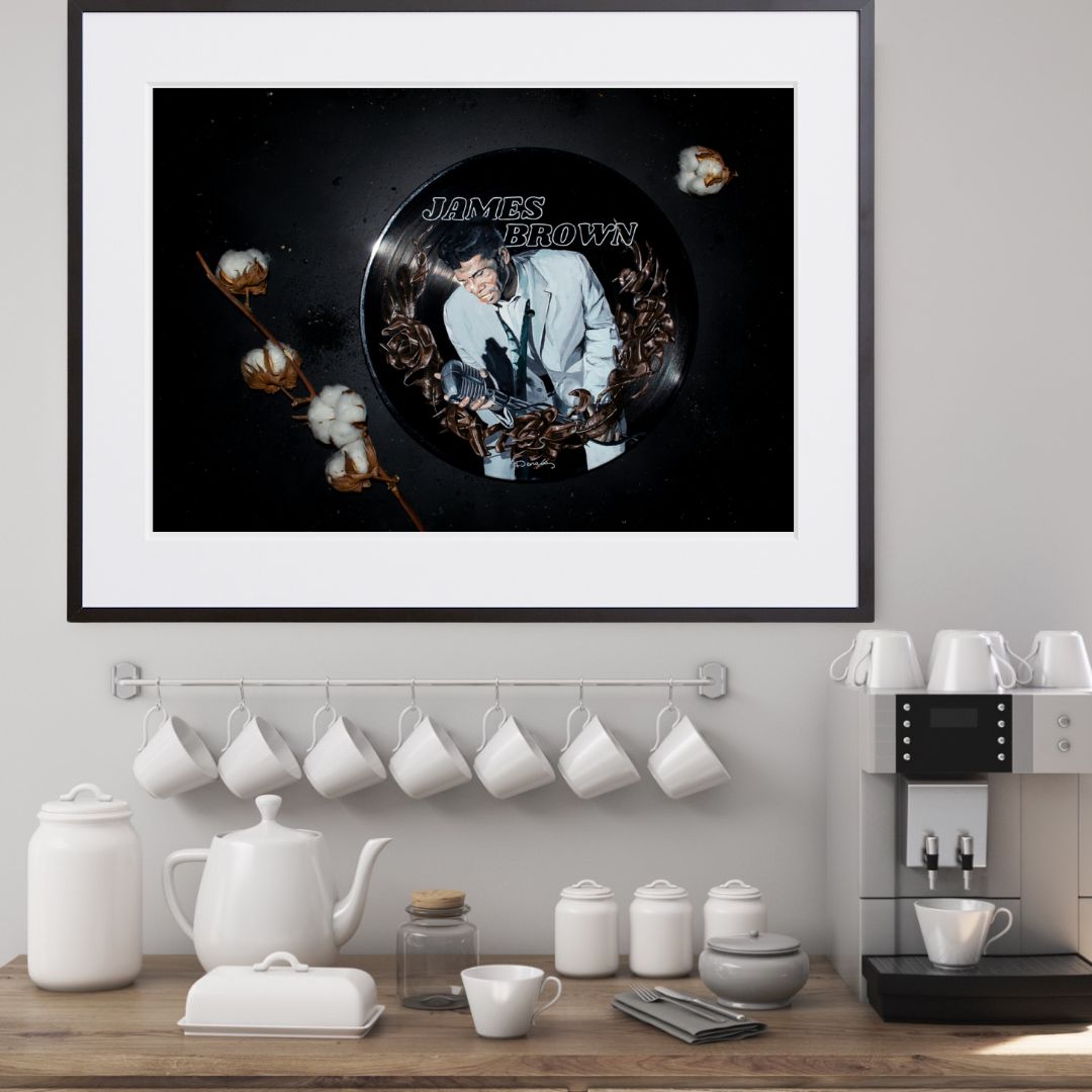 ソウルの帝王を描いたアートポスター「James Brown」｜アナログ