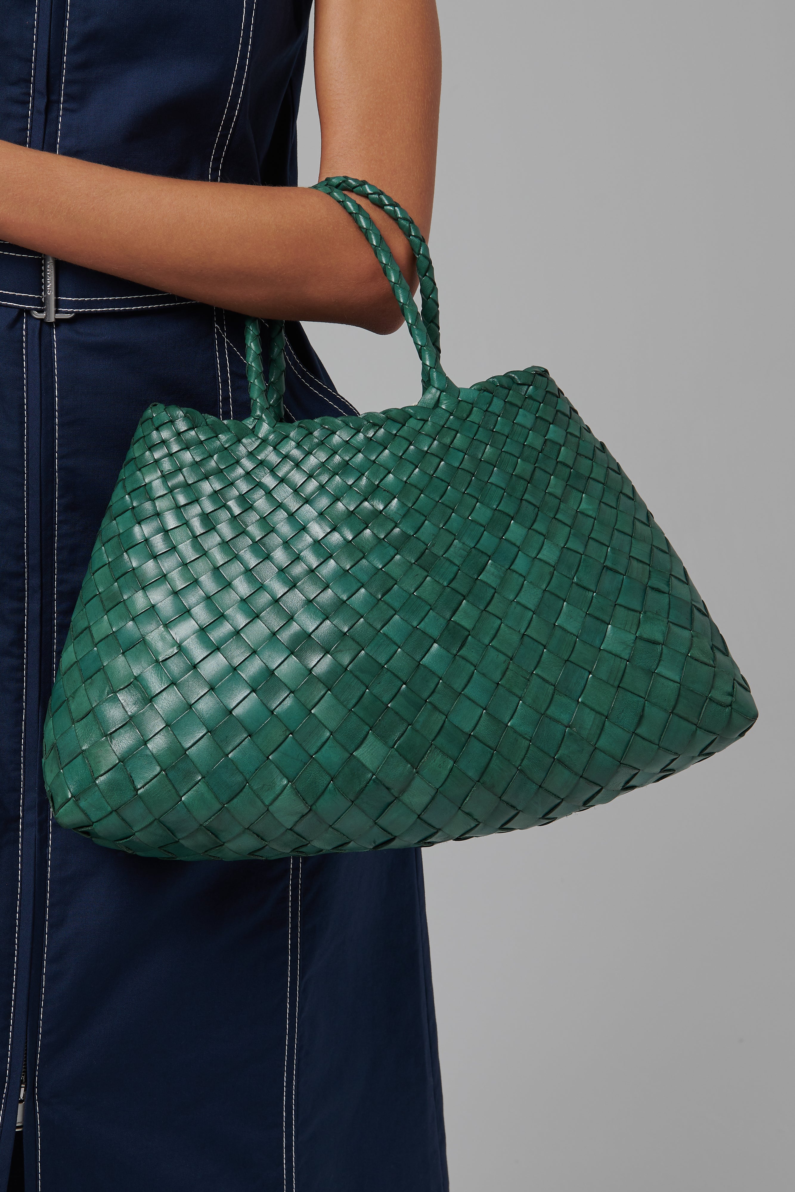 Dragon Diffusion Green Santa Croce Leather Tote
