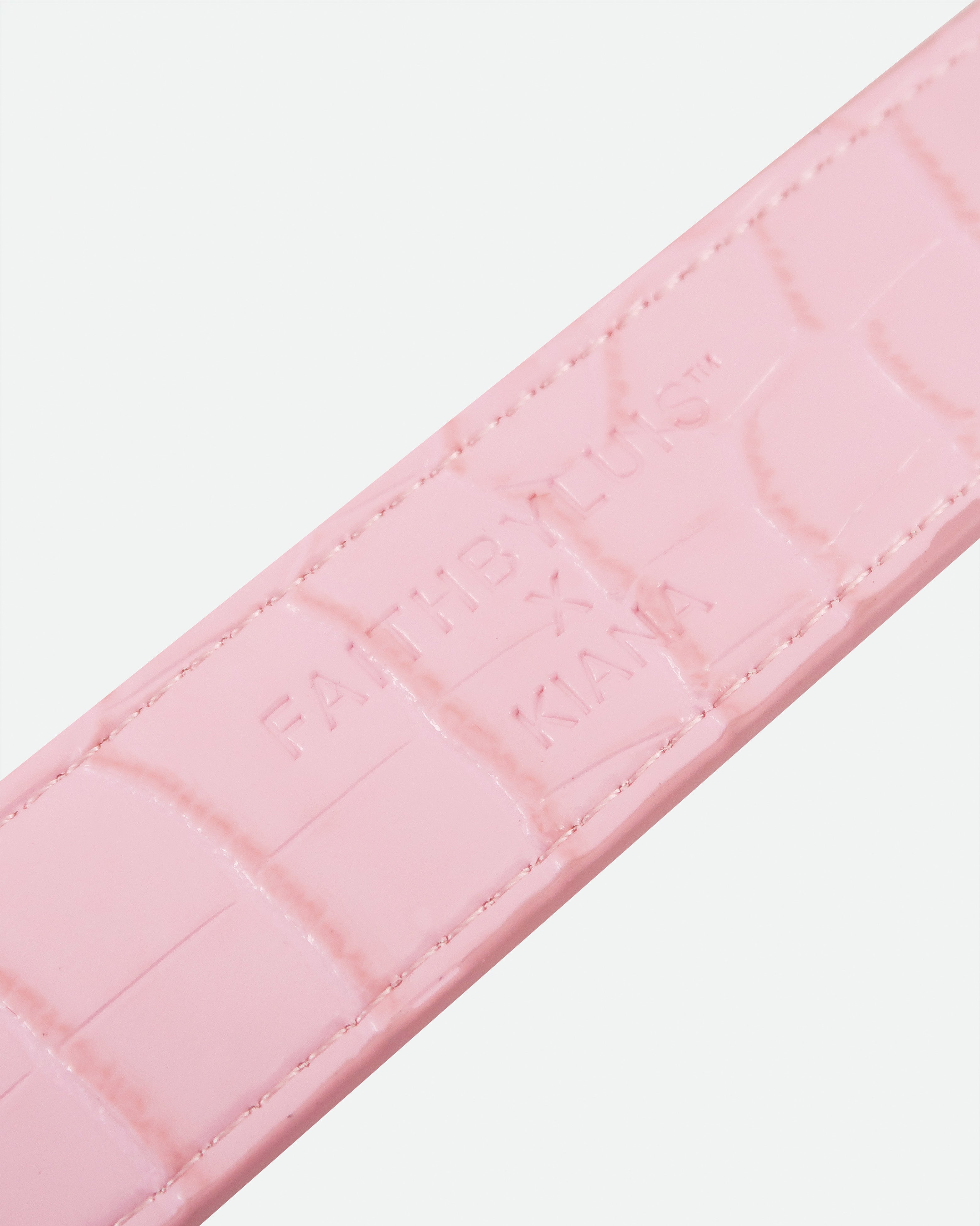 PINK CROCODILE BELT – FAITH BY LUIS