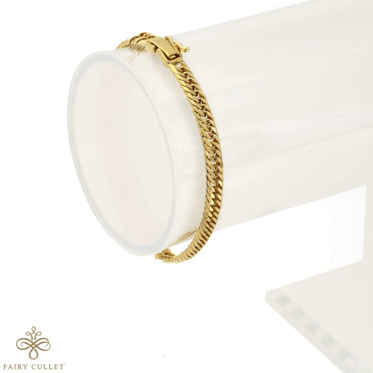 18金ブレスレット 8面トリプル喜平チェーン 日本製 18金 約9.4g 17cm