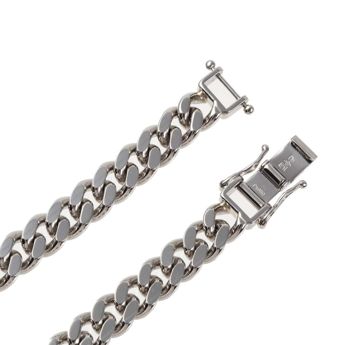 プラチナブレスレット Pt850 2面喜平チェーン 日本製 検定印 50g 20cm