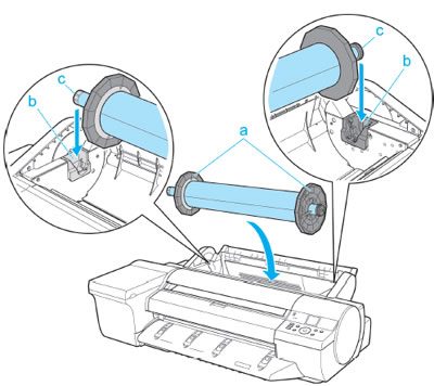 大判プリンター】ロール紙をセットする（iPF6300/6300S/6350/6400