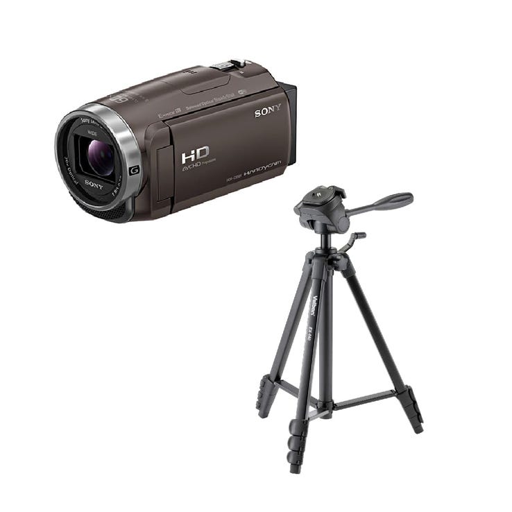 レンタル] ソニー ビデオカメラ HDR-CX680 ブラウン ＆ 三脚 EX-440