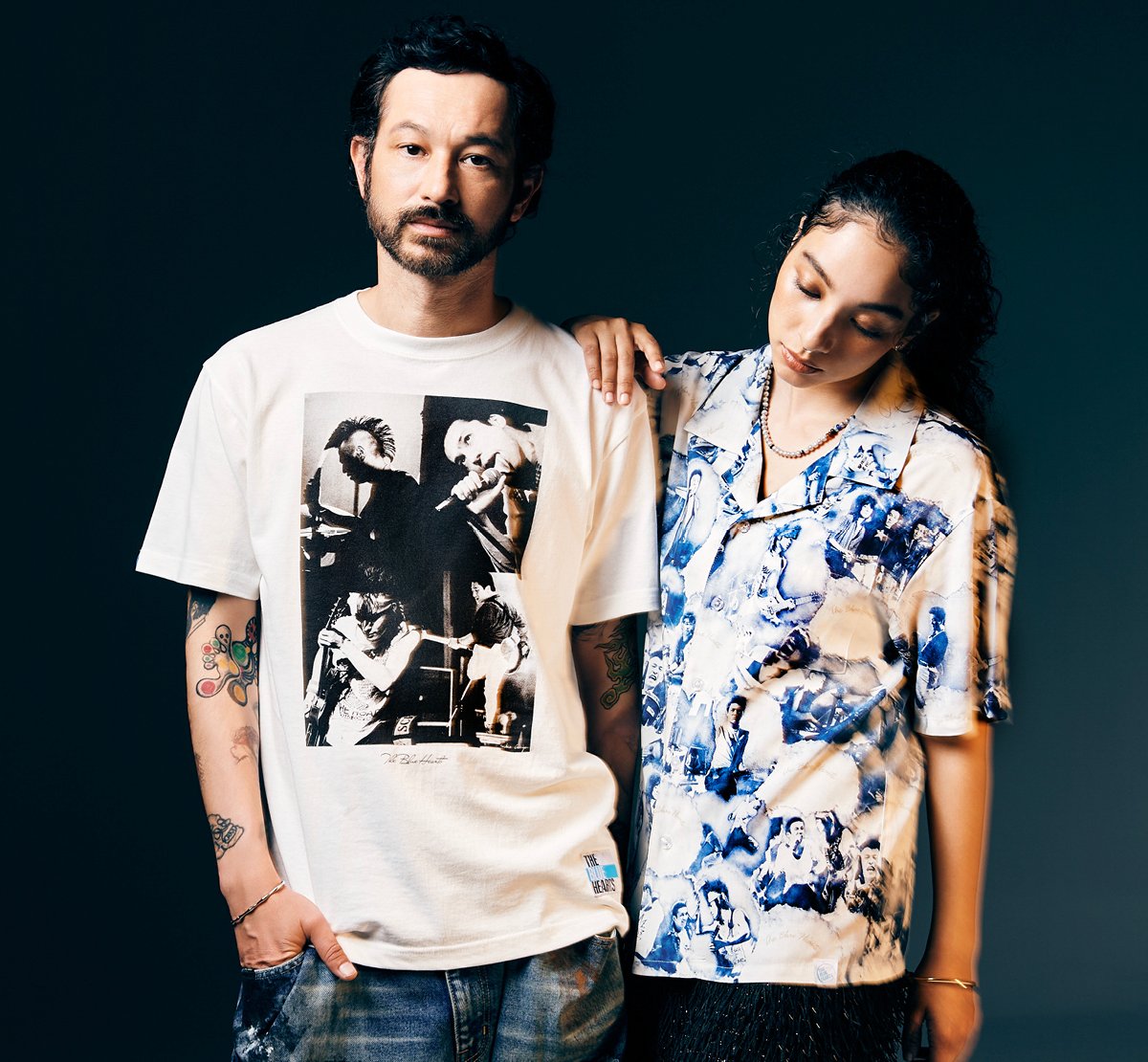 glamb × ザ・ブルーハーツ、デビュー初期の写真をプリントしたシャツ