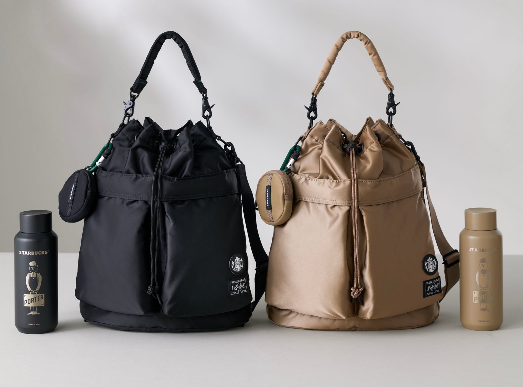 スターバックス × ポーター第2弾、「ダブルトール ラテ」をイメージ