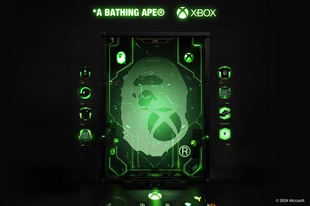 ベイプがXboxロゴ入りの「APE HEAD」デザインのウェアなどコラボ