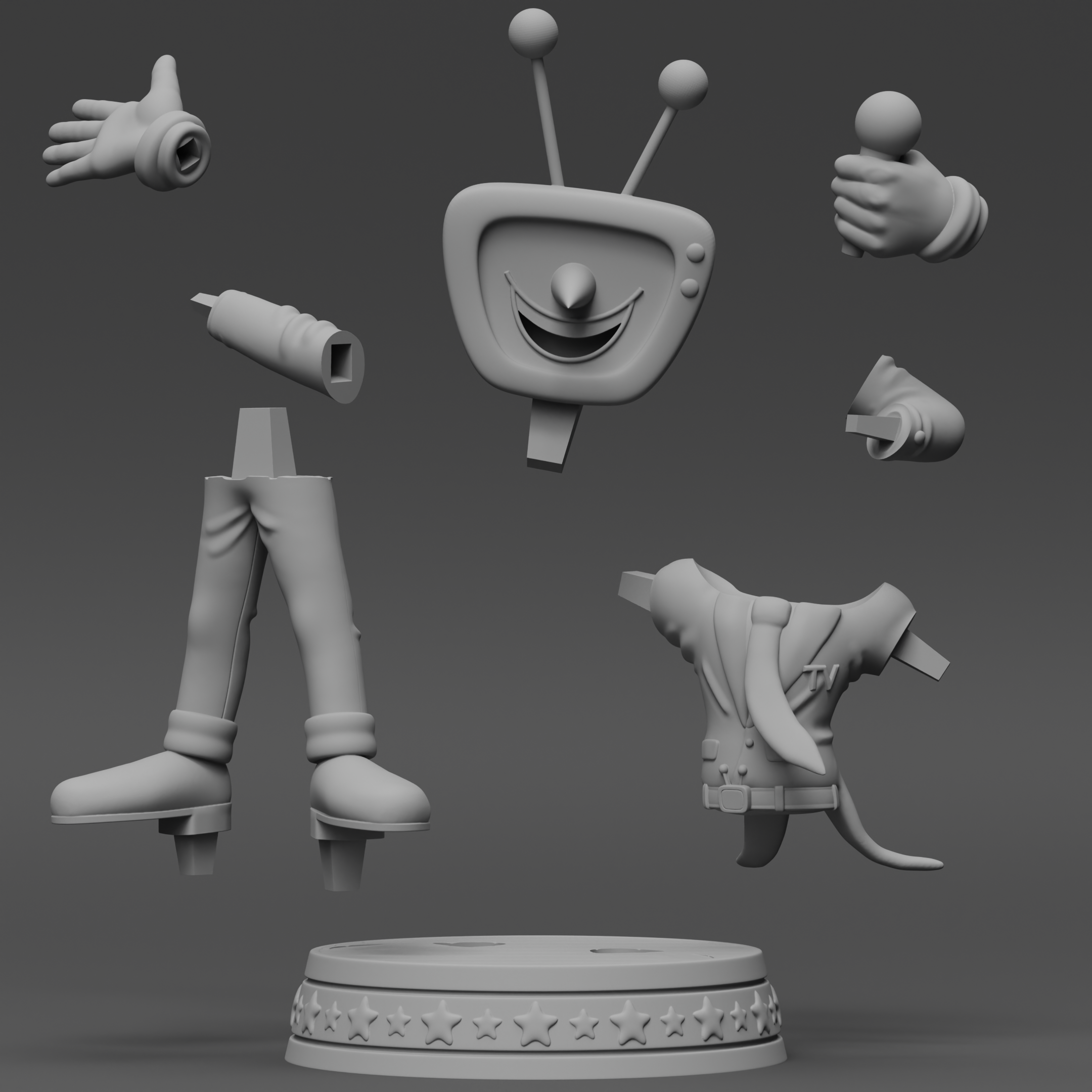 🎮 Mr. Tenna - Deltarune・ 3D File for 3D printing・Cults