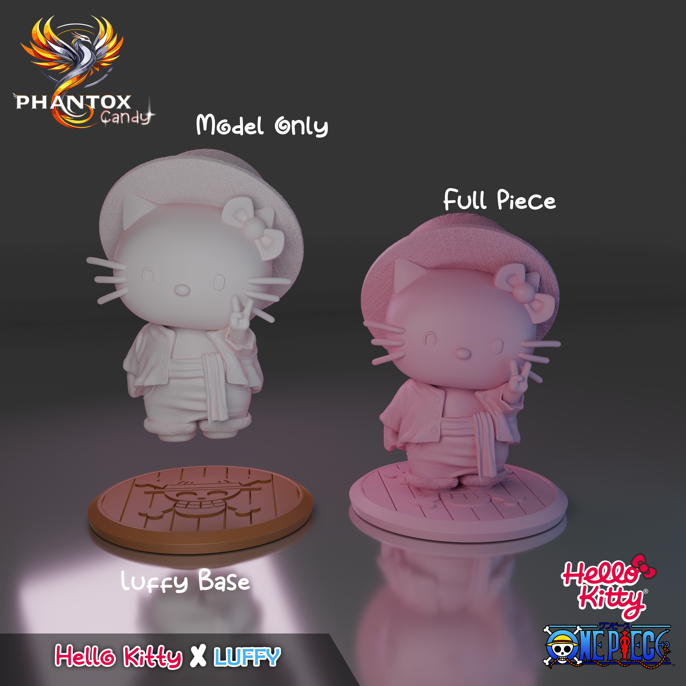 👋 Hello Kitty x One Piece Pack 1・ 3D File for 3D printing・Cults