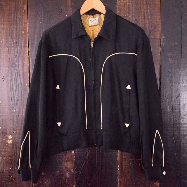 50's Trends ギャバジャケット 50年代 ギャバジン ロカビリー ブラック