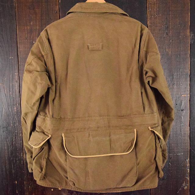 40's MASLAND カスタムジップ ブラウンハンティングジャケット M〜L位