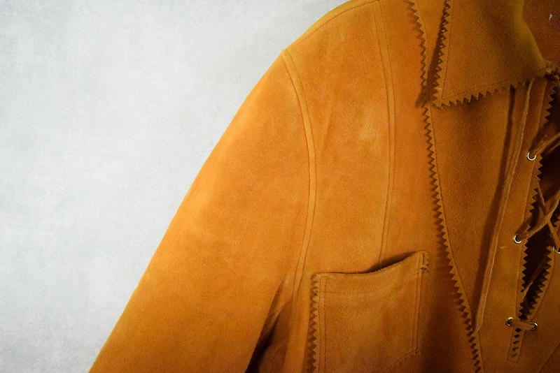 60s 60年代 70s 70年代 スエード レースアップ プルオーバー