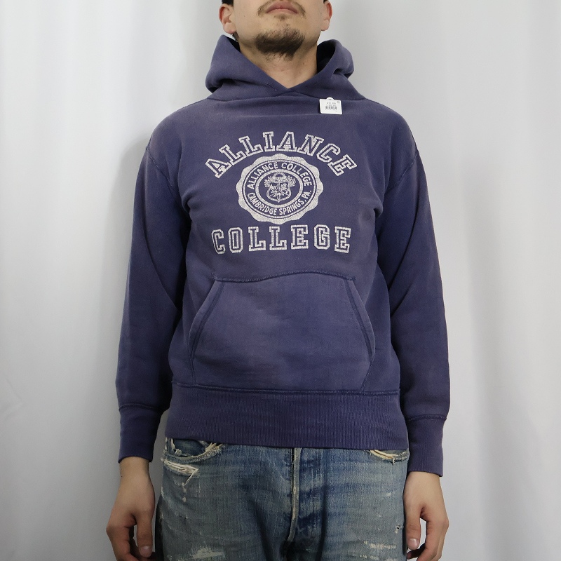 50年代 60年代 50s 60s スウェットパーカー ナス紺 ネイビー