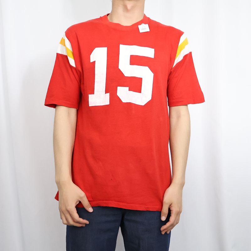 70s 80s 70年代 80年代 スポーツウェア 赤 レッド 半袖 アメリカ製