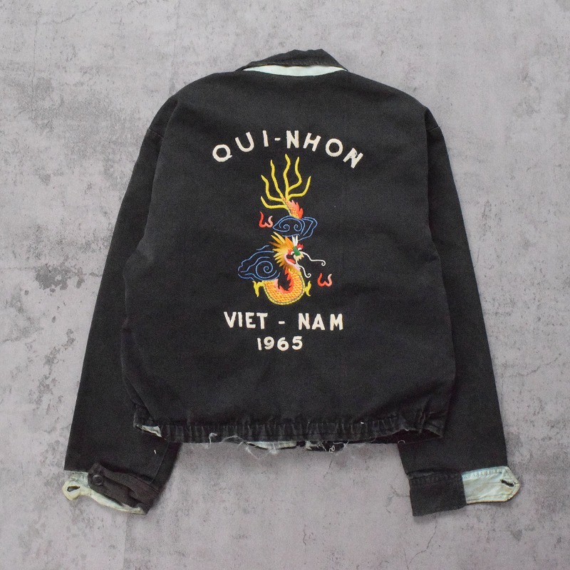 60s 60年代 スーベニアジャケット 黒 ブラック コットン スカジャン